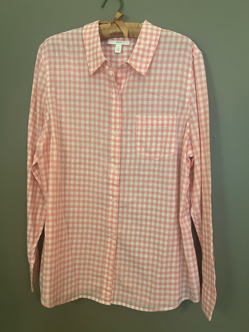 1901 Pink and White Gingham Button-Down Shirt